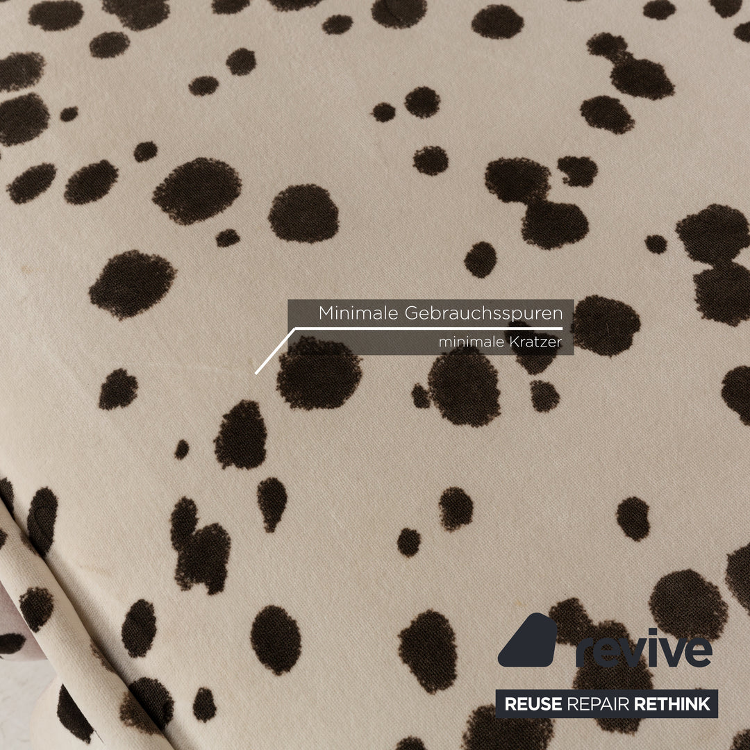 Bretz Lucky Fabric Lounger Cream White Black Red