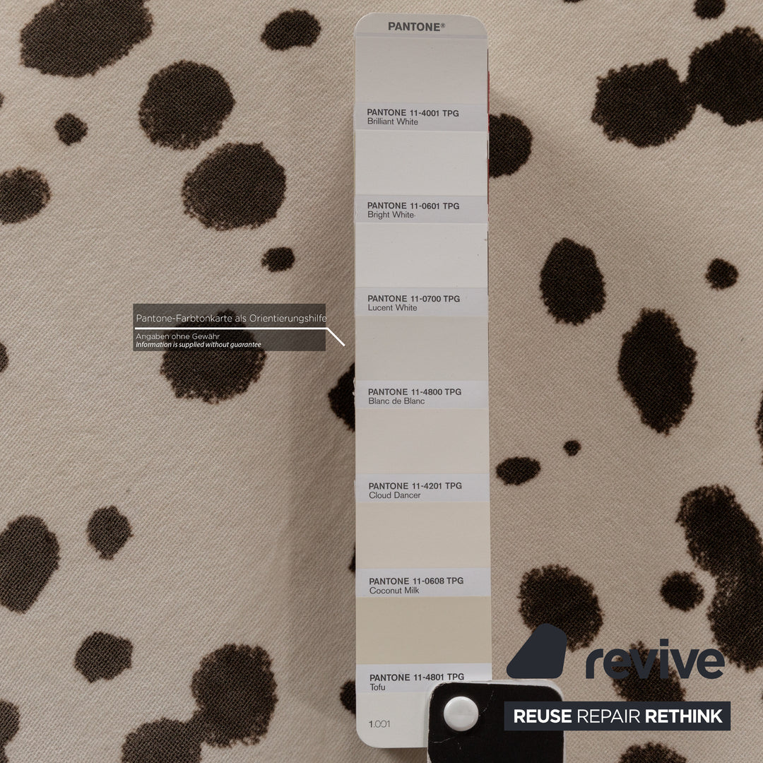 Bretz Lucky Fabric Lounger Cream White Black Red