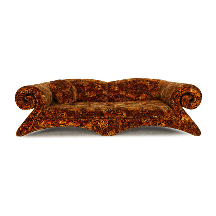 Bretz Mammut fabric four-seater brown beige sofa couch leopard print