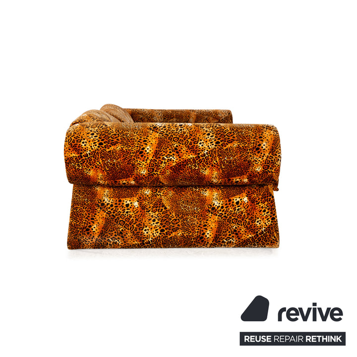 Bretz Mammut Fabric Four Seater Brown Sofa Couch