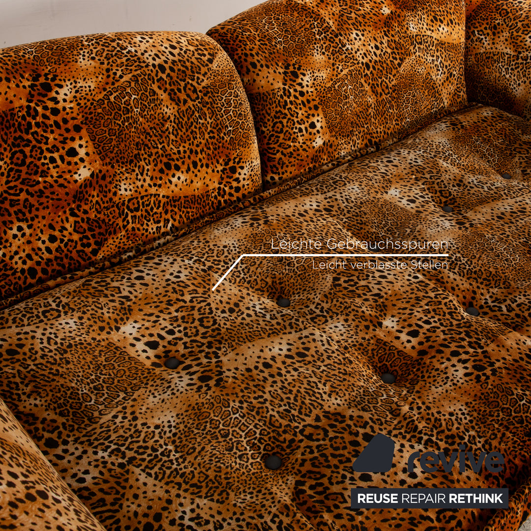 Bretz Mammut Fabric Four Seater Brown Sofa Couch