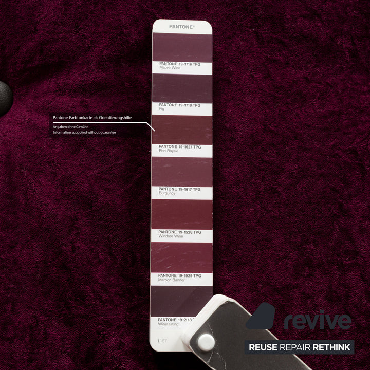 Bretz Mammut fabric four-seater wine red sofa couch