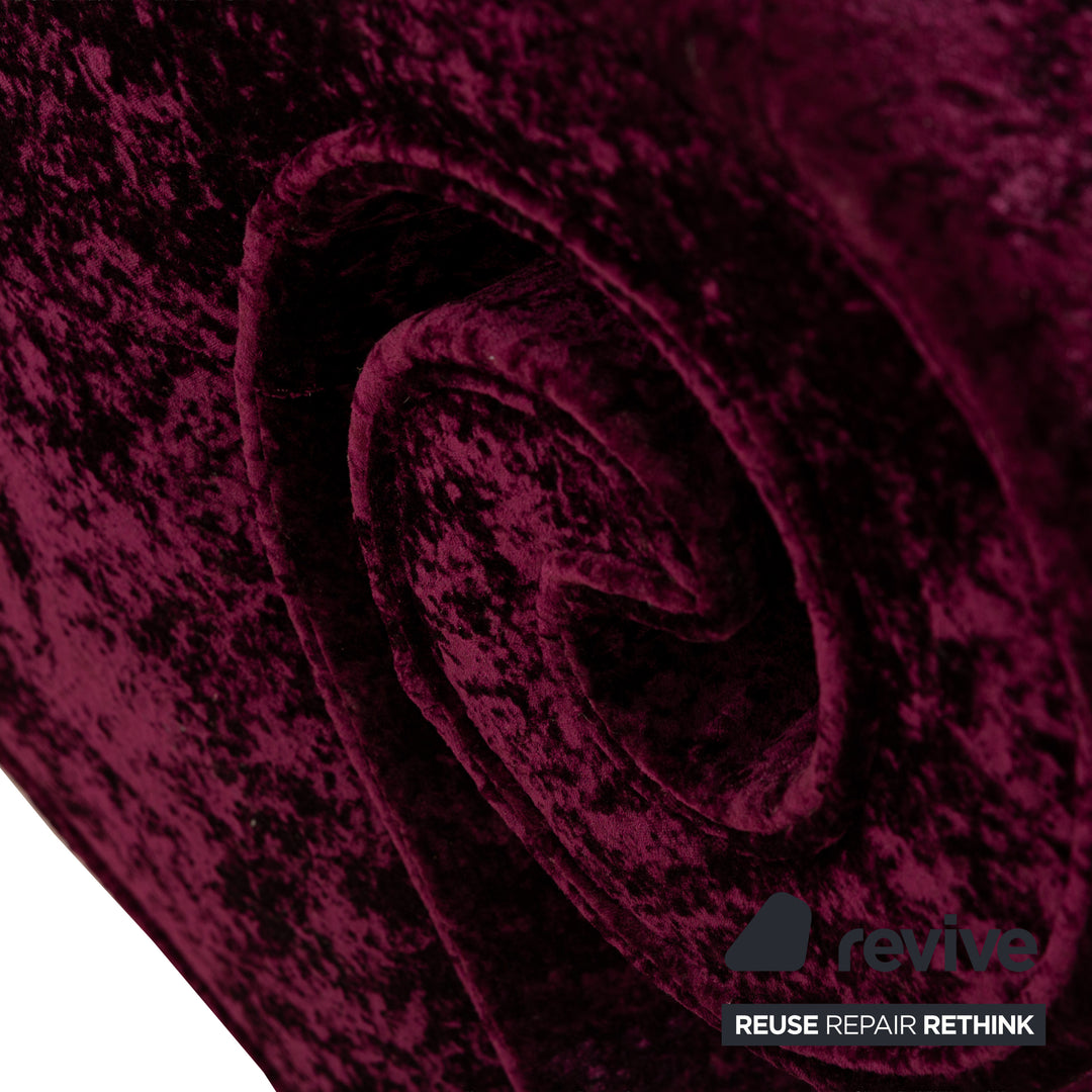 Bretz Mammut fabric four-seater wine red sofa couch