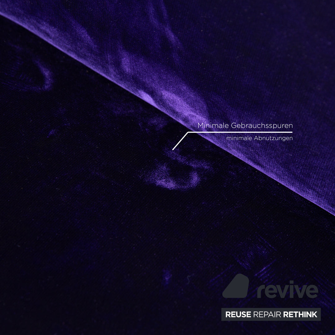 Bretz Mammut Fabric Two Seater Purple Sofa Couch