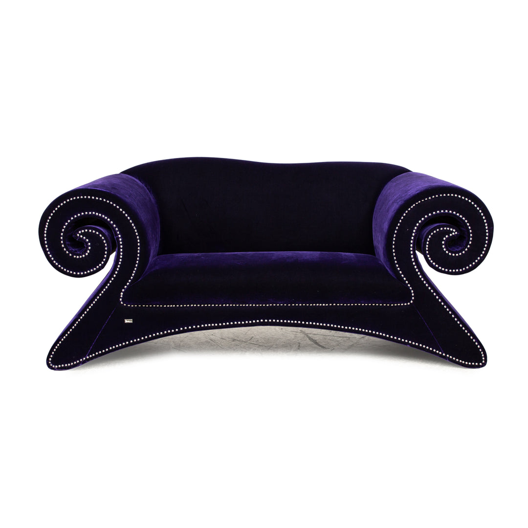 Bretz Mammut Fabric Two Seater Purple Sofa Couch