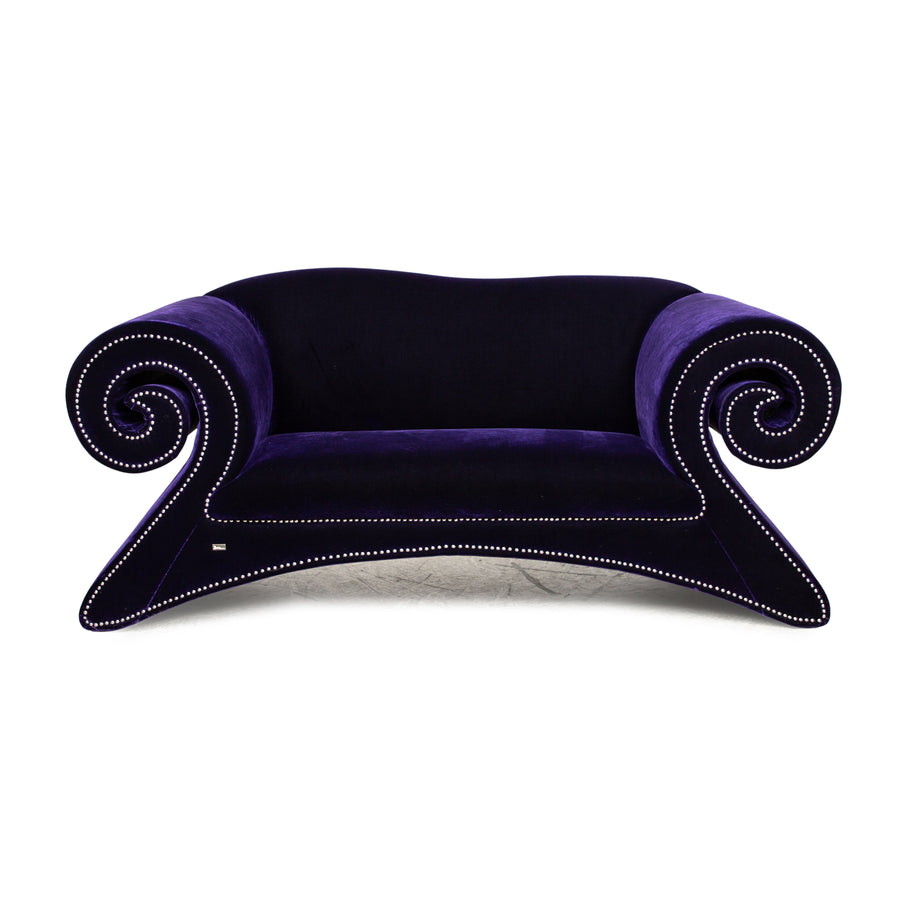 Bretz Mammut Fabric Two Seater Purple Sofa Couch