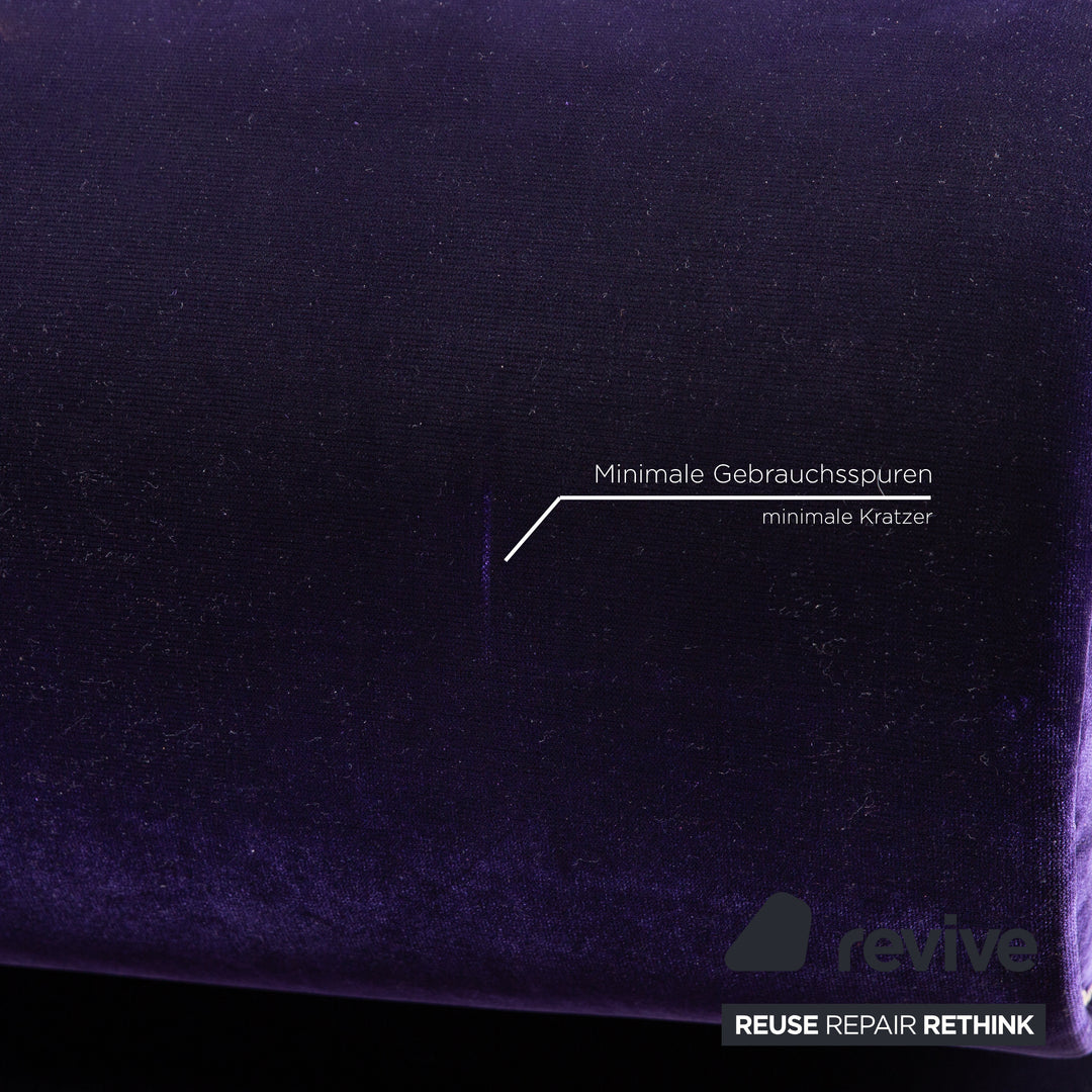 Bretz Mammut Fabric Two Seater Purple Sofa Couch