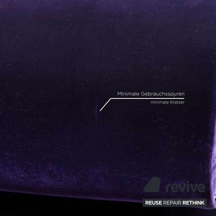 Bretz Mammut Fabric Two Seater Purple Sofa Couch