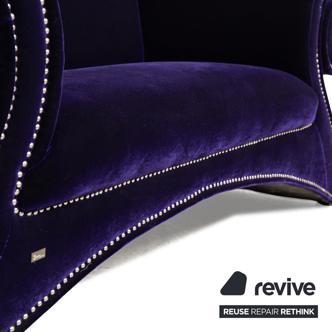 Bretz Mammut Fabric Two Seater Purple Sofa Couch