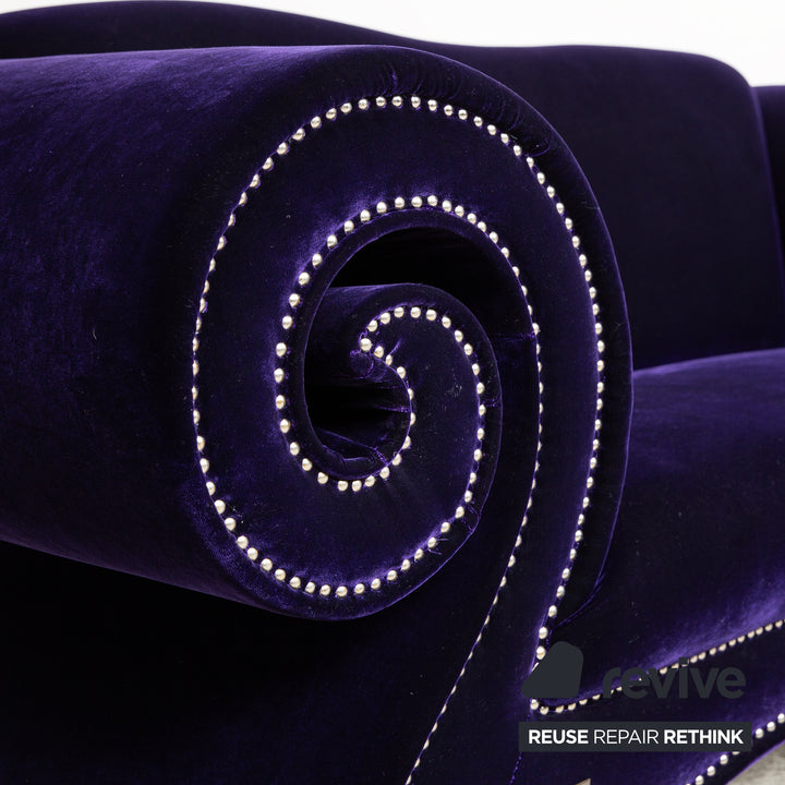 Bretz Mammut Fabric Two Seater Purple Sofa Couch