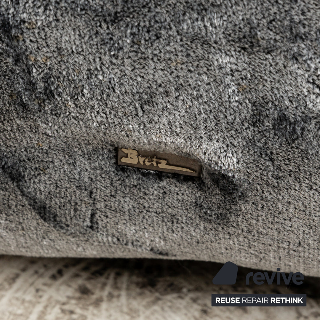 Bretz Matilda Stoff Ecksofa Grau Silber Sofa Couch