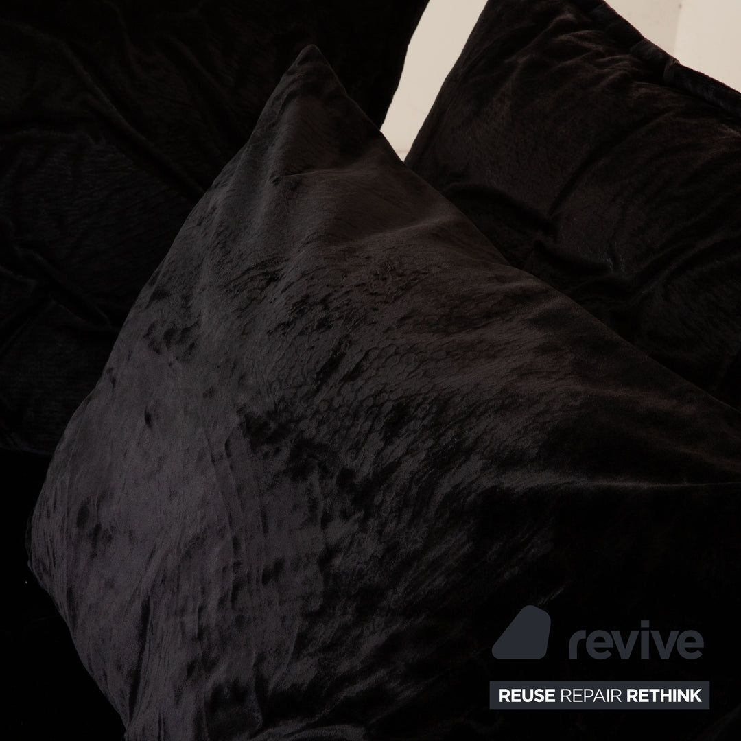 Bretz Matilda Fabric Corner Sofa Black Sofa Couch