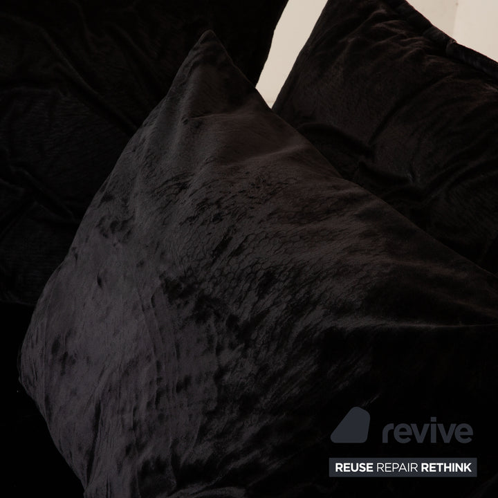 Bretz Matilda Fabric Corner Sofa Black Sofa Couch