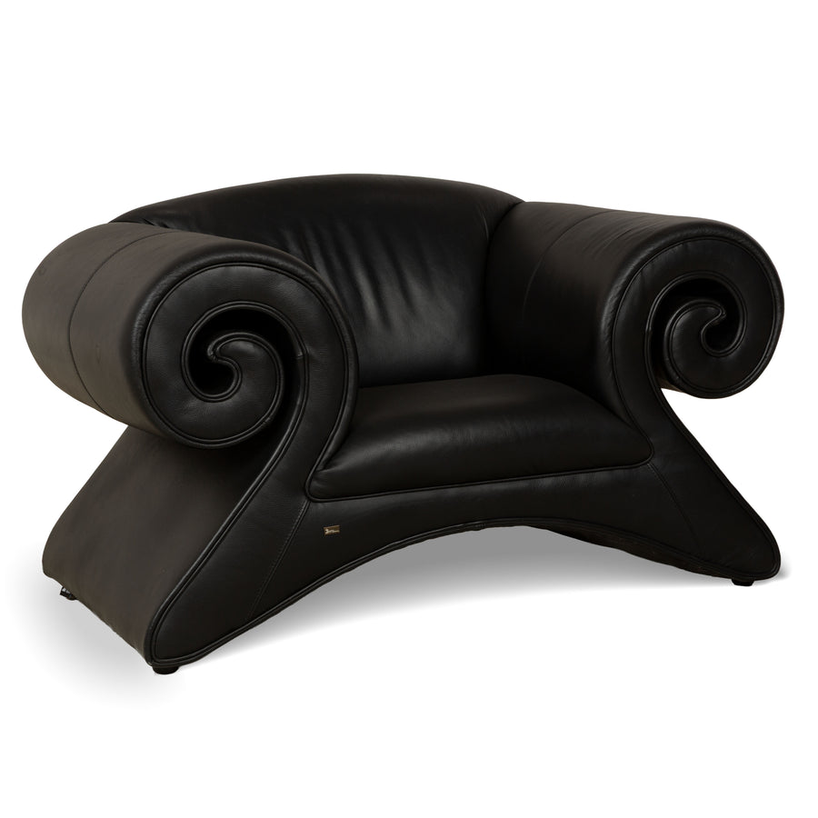Bretz Monster Leather Armchair Black