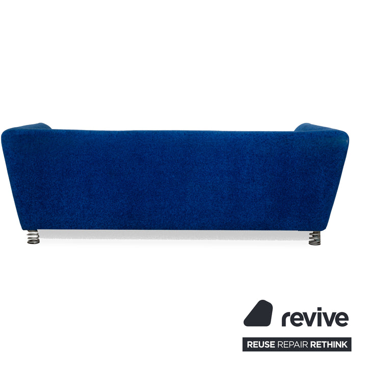 Bretz Monster Fabric Three-Seater Blue Sofa Couch