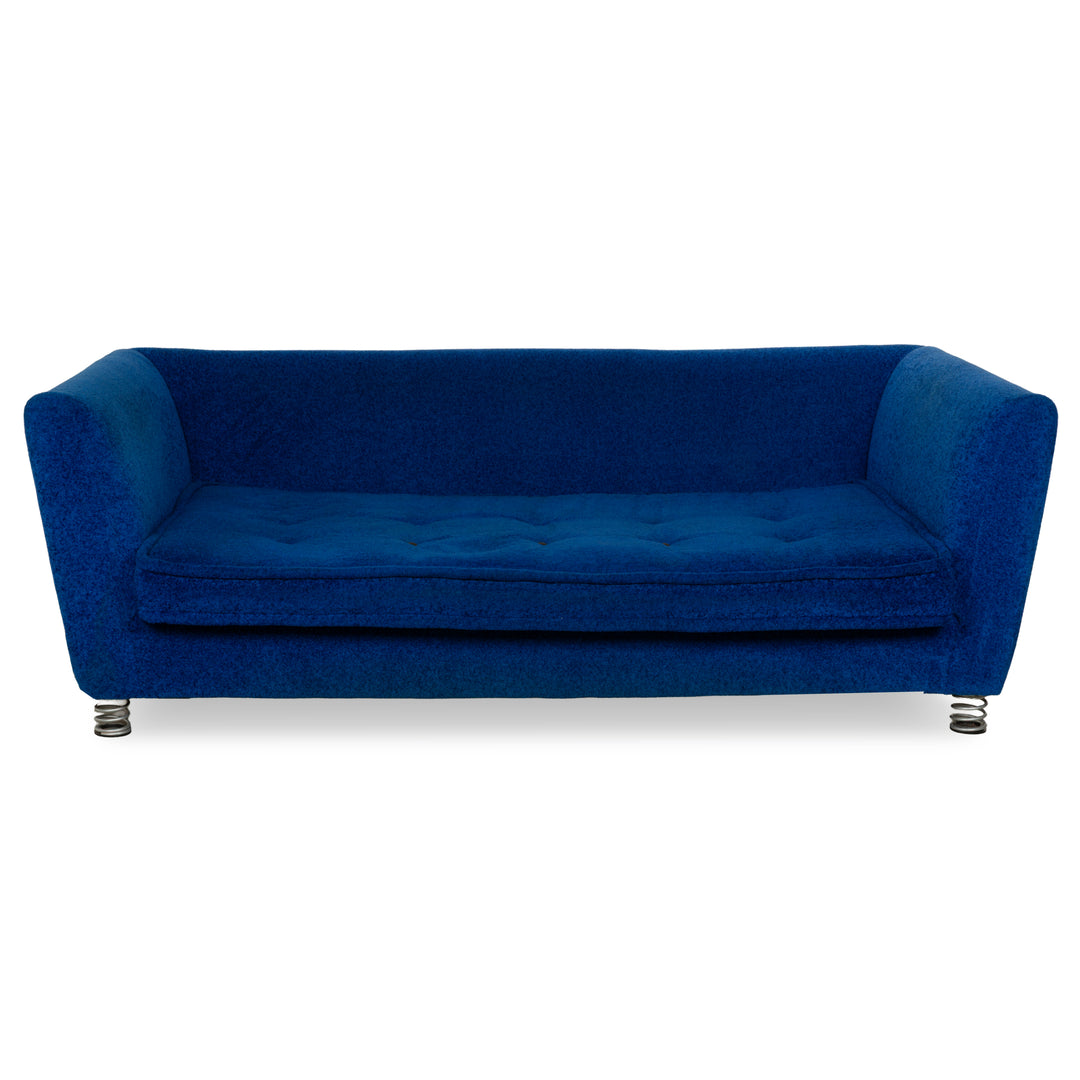Bretz Monster Fabric Three-Seater Blue Sofa Couch