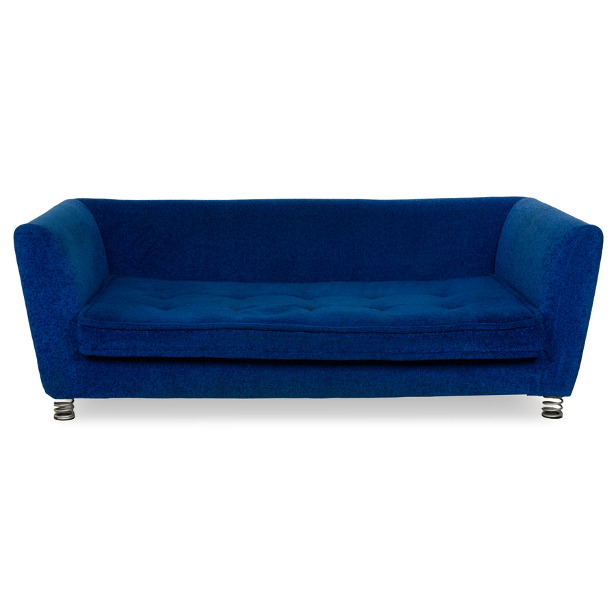 Bretz Monster Fabric Three-Seater Blue Sofa Couch