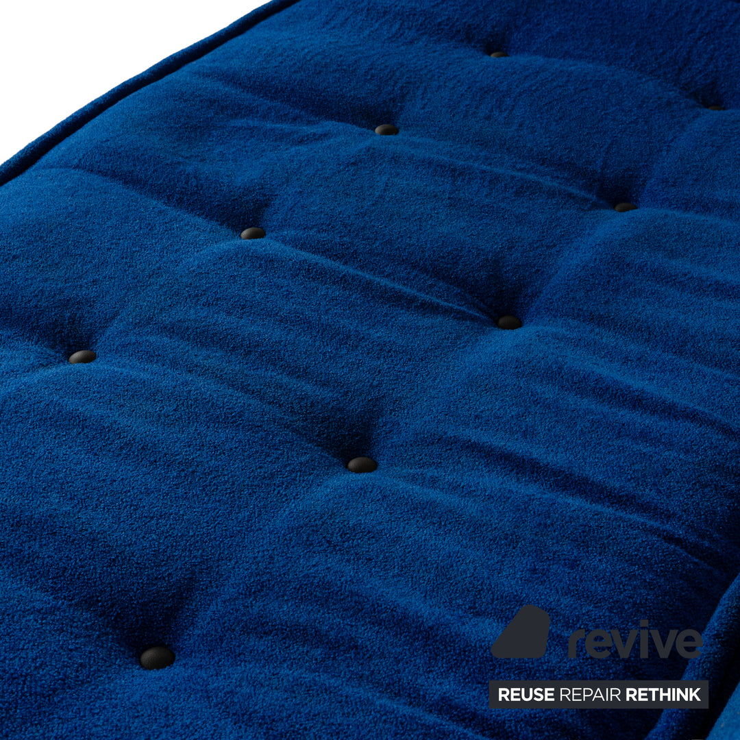 Bretz Monster Fabric Three-Seater Blue Sofa Couch