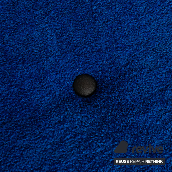 Bretz Monster Fabric Three-Seater Blue Sofa Couch