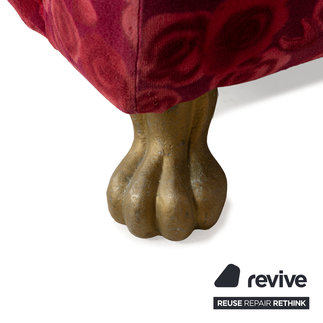 Bretz Monster Fabric Three-Seater Red Sofa Couch