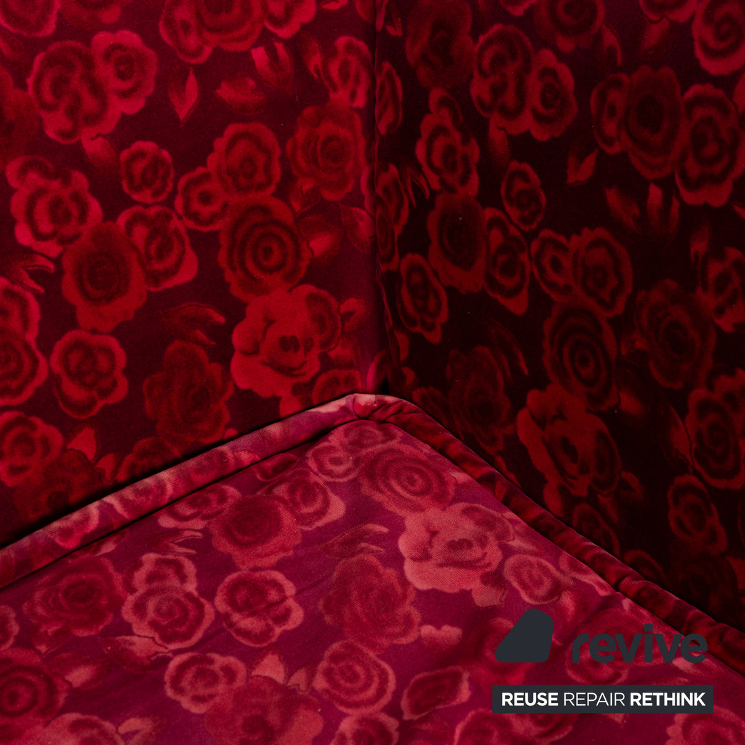 Bretz Monster Fabric Three-Seater Red Sofa Couch