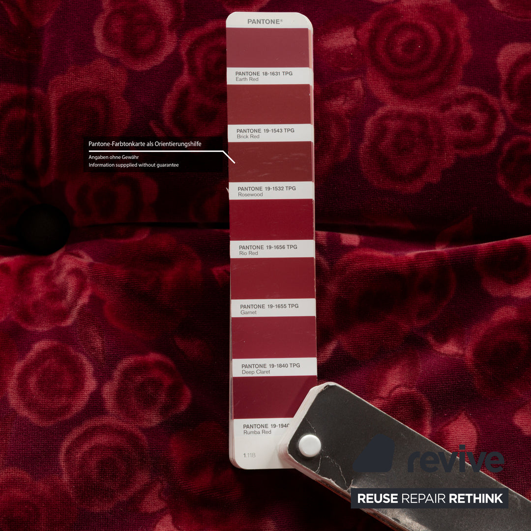 Bretz Monster Fabric Three-Seater Red Sofa Couch