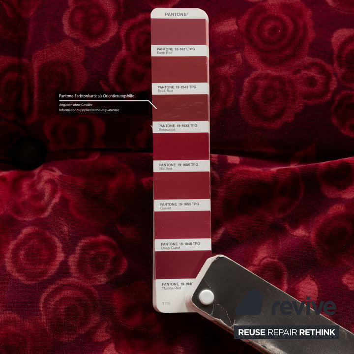 Bretz Monster Fabric Three-Seater Red Sofa Couch