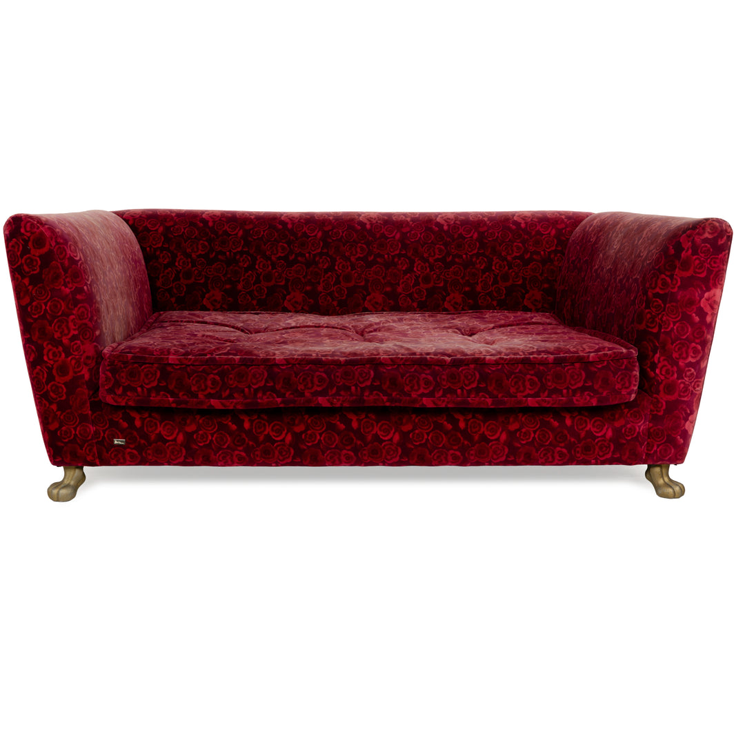 Bretz Monster Fabric Three-Seater Red Sofa Couch