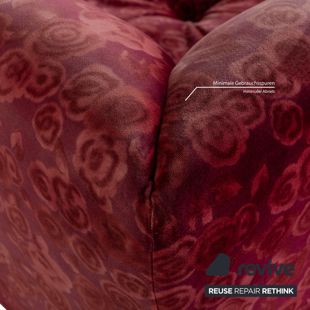 Bretz Monster Fabric Three-Seater Red Sofa Couch