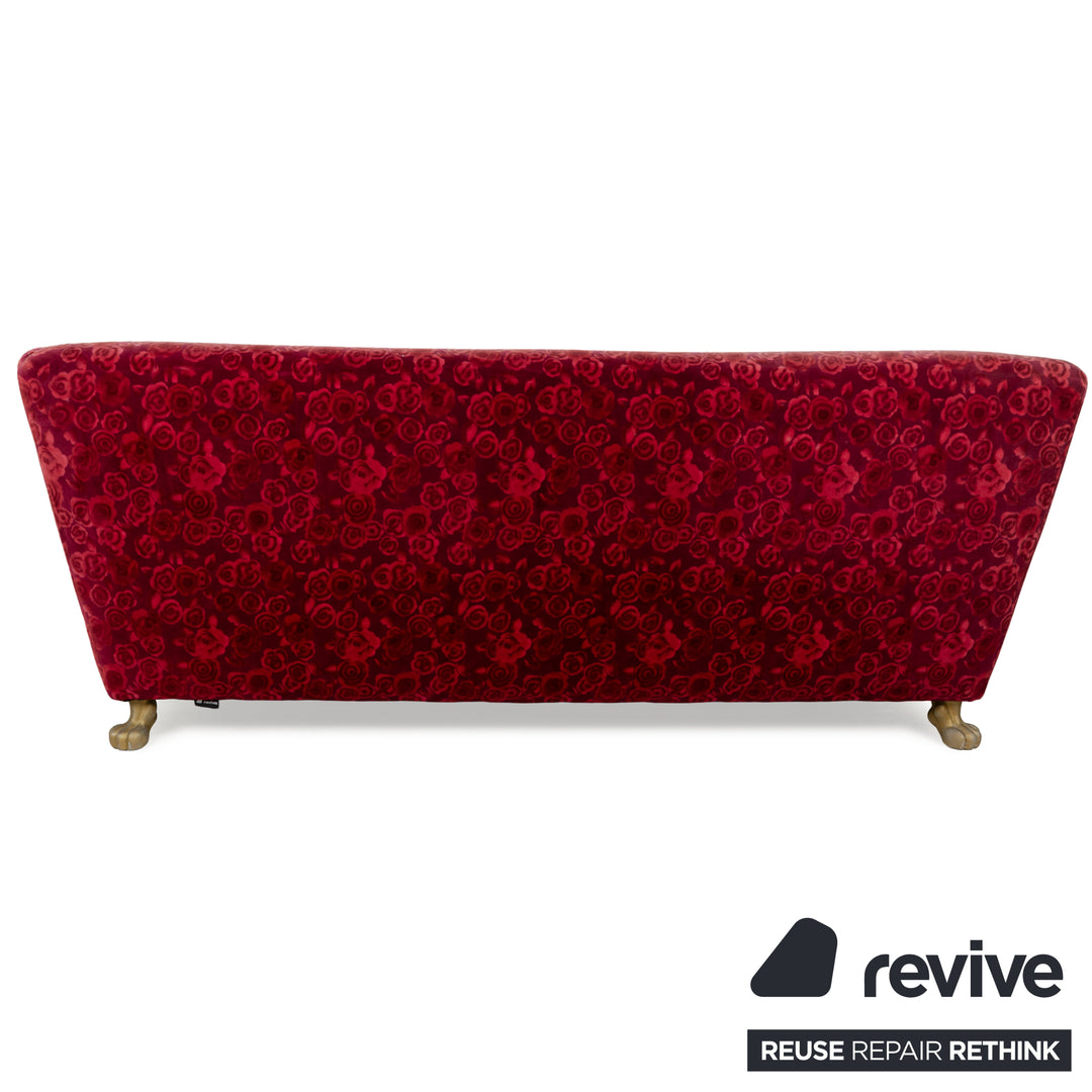 Bretz Monster Fabric Three-Seater Red Sofa Couch