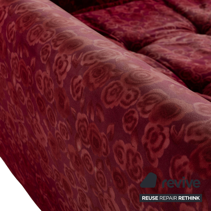 Bretz Monster Fabric Three-Seater Red Sofa Couch