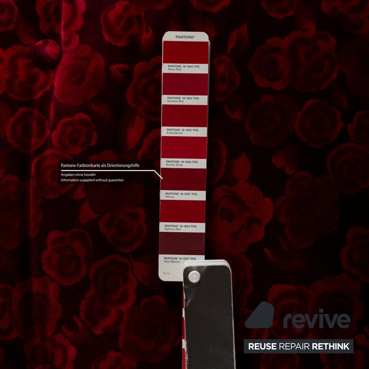 Bretz Monster Fabric Three-Seater Red Sofa Couch Sofa Bed