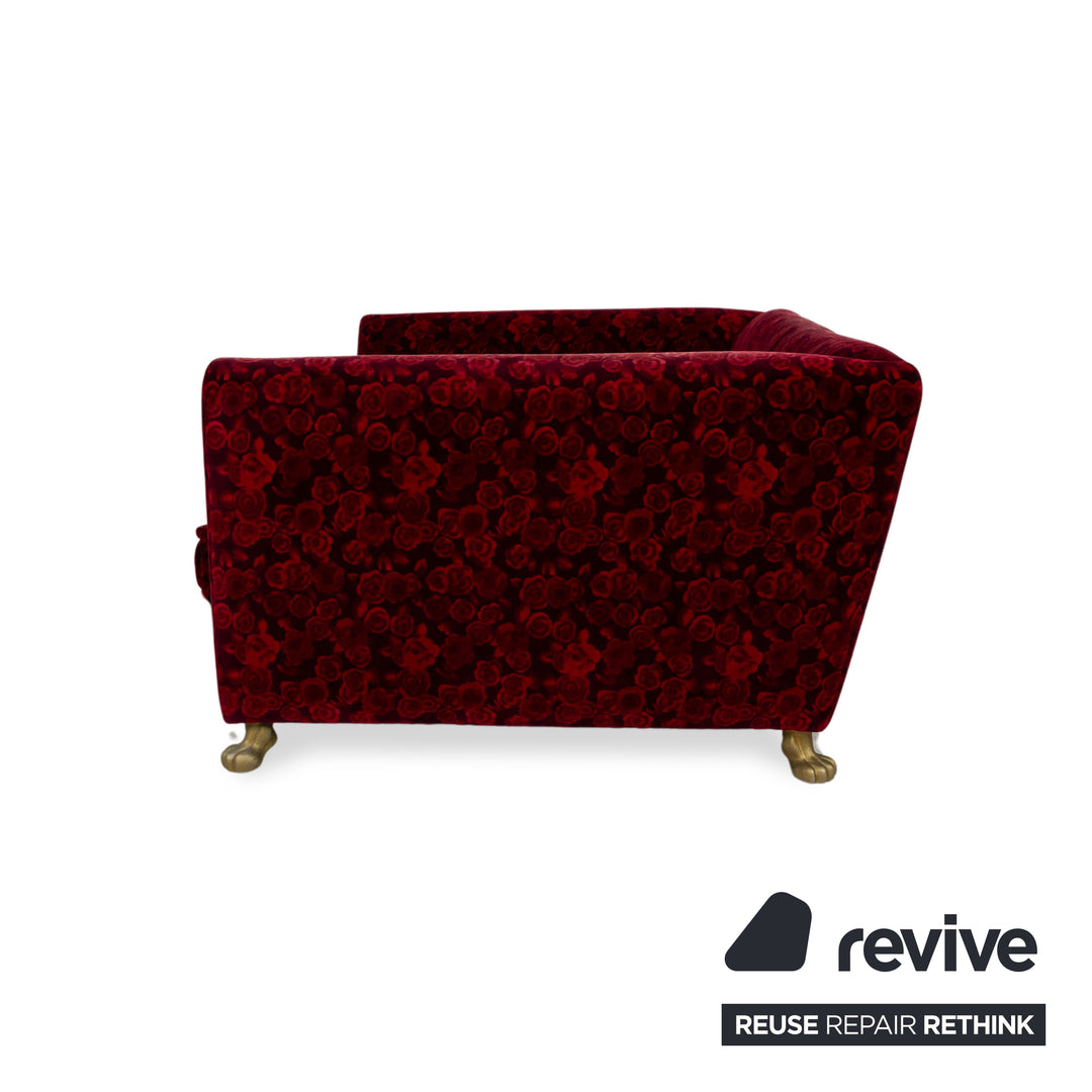 Bretz Monster Fabric Three-Seater Red Sofa Couch Sofa Bed