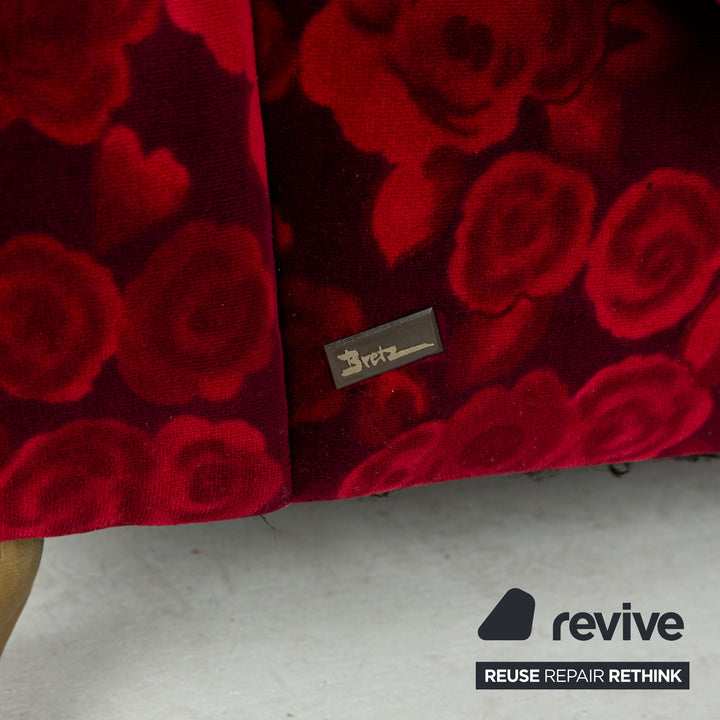 Bretz Monster Fabric Three-Seater Red Sofa Couch Sofa Bed