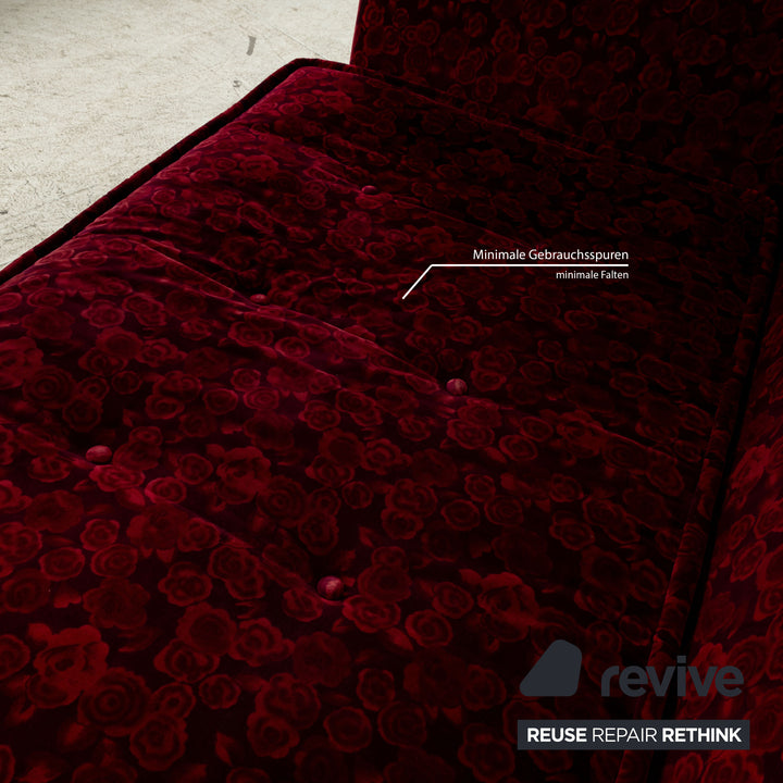 Bretz Monster Fabric Three-Seater Red Sofa Couch Sofa Bed