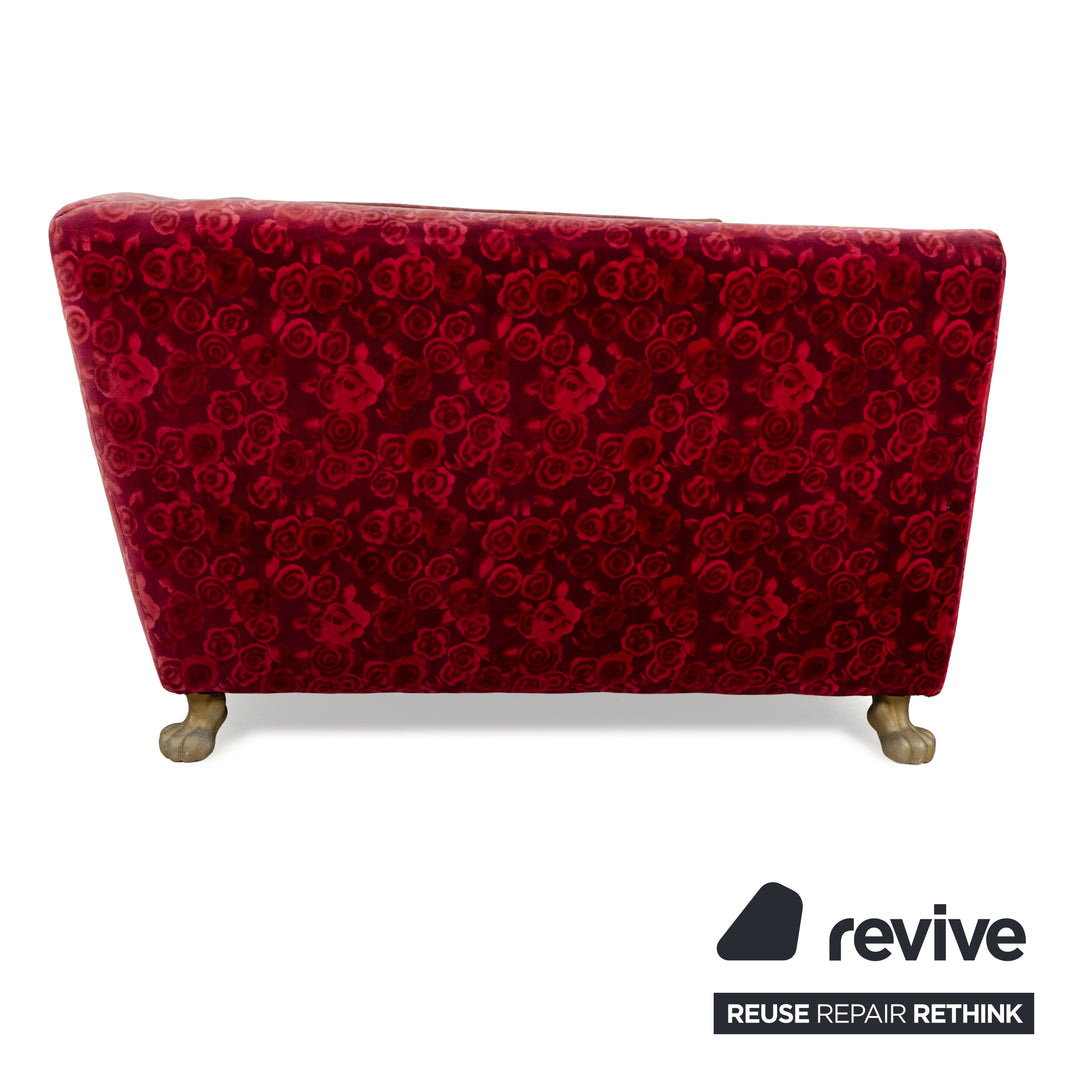 Bretz Monster Fabric Three-Seater Red Sofa Couch