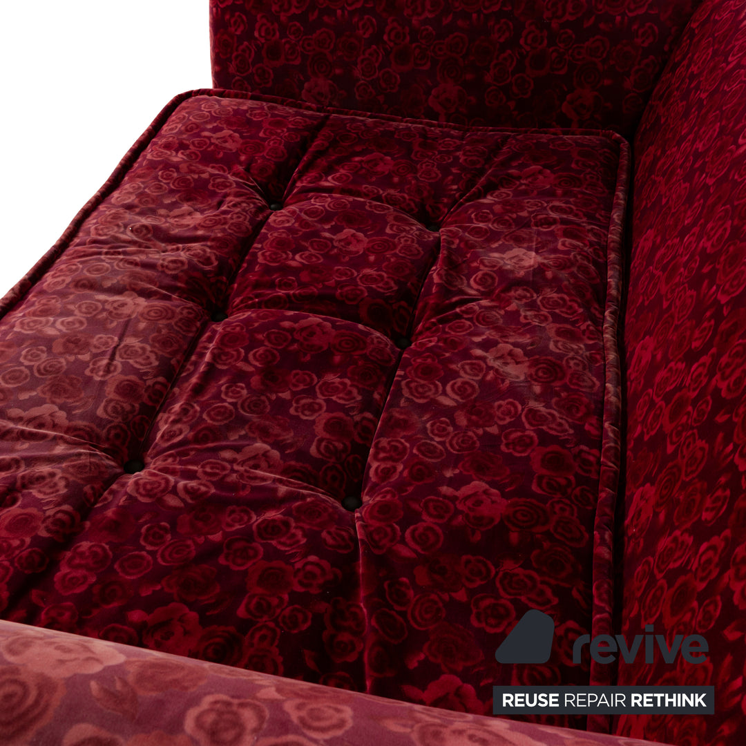 Bretz Monster Fabric Three-Seater Red Sofa Couch
