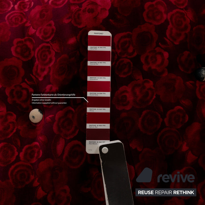 Bretz Monster Fabric Three-Seater Red White Sofa Couch Sofa Bed Sleeping Function