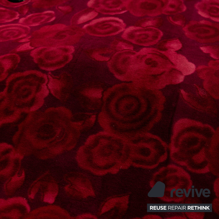 Bretz Monster Fabric Three-Seater Red White Sofa Couch Sofa Bed Sleeping Function