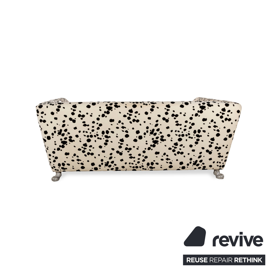 Bretz Monster Fabric Three-Seater Red White Sofa Couch Sofa Bed Sleeping Function