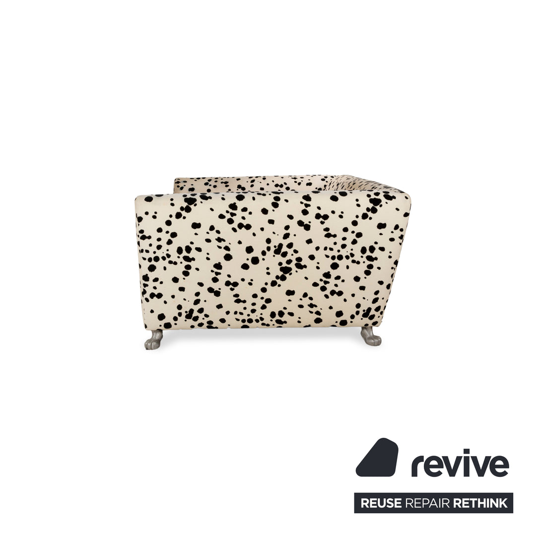 Bretz Monster Fabric Three-Seater Red White Sofa Couch Sofa Bed Sleeping Function