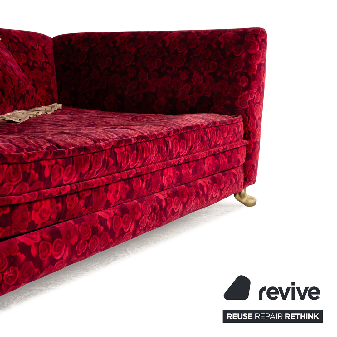 Bretz Monster Fabric Two Seater Red Manual Function Sleep Function Sofa Couch