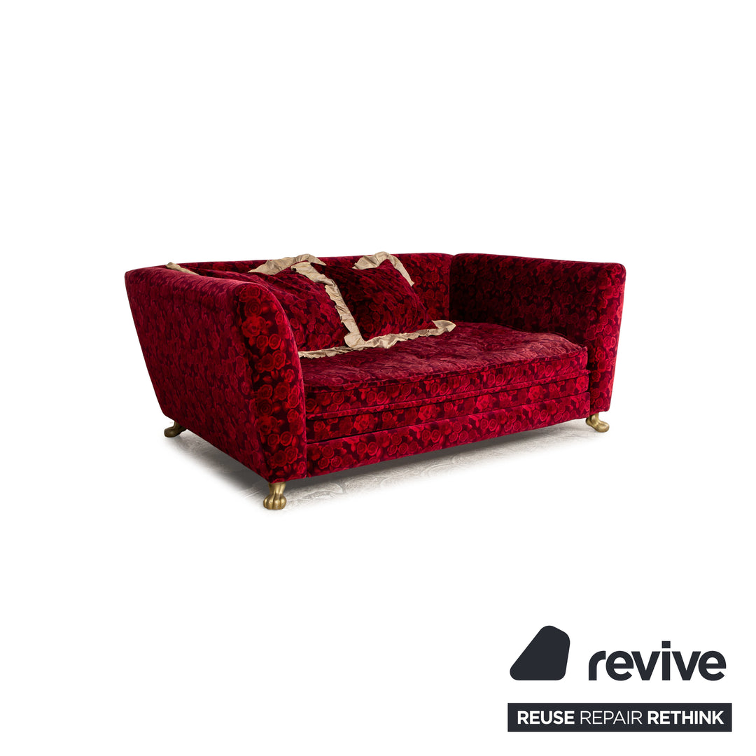 Bretz Monster Fabric Two Seater Red Manual Function Sleep Function Sofa Couch