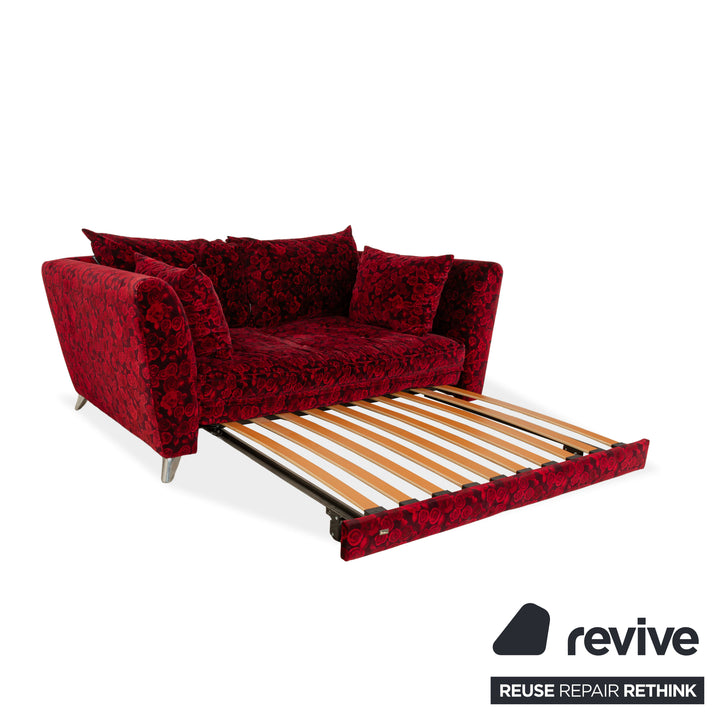 Bretz Monster Fabric Two-Seater Red Pattern Sofa Bed