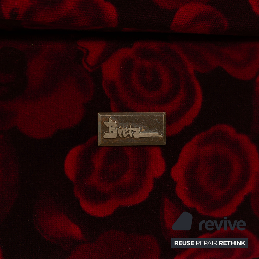 Bretz Monster Fabric Two-Seater Red Pattern Sofa Bed