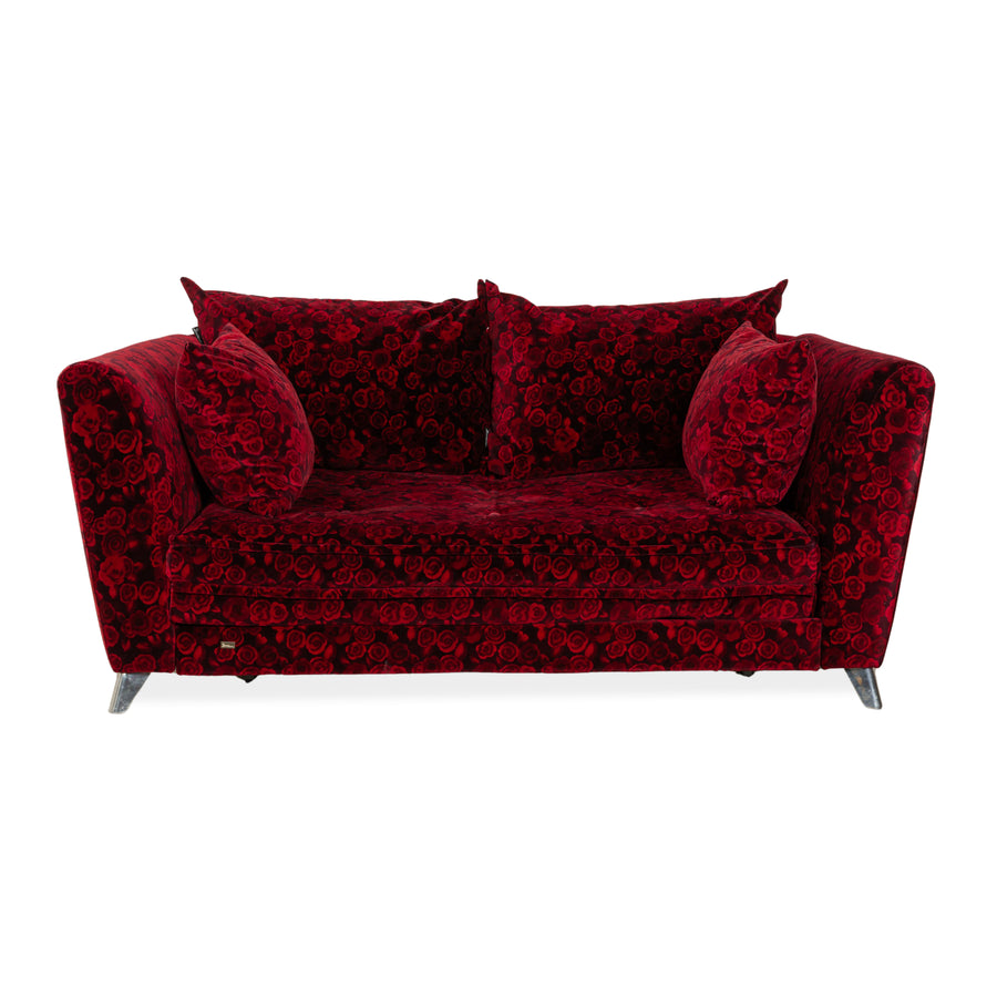 Bretz Monster Fabric Two-Seater Red Pattern Sofa Bed