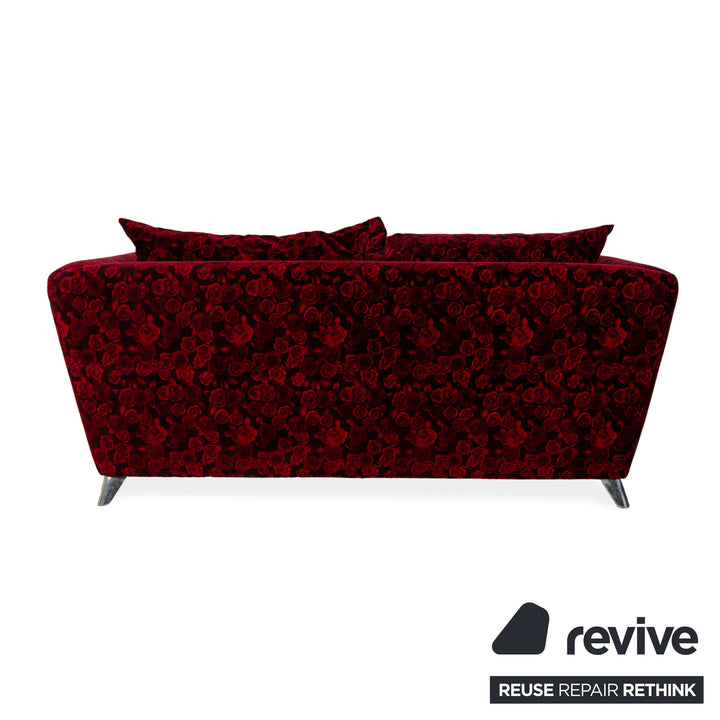 Bretz Monster Fabric Two-Seater Red Pattern Sofa Bed