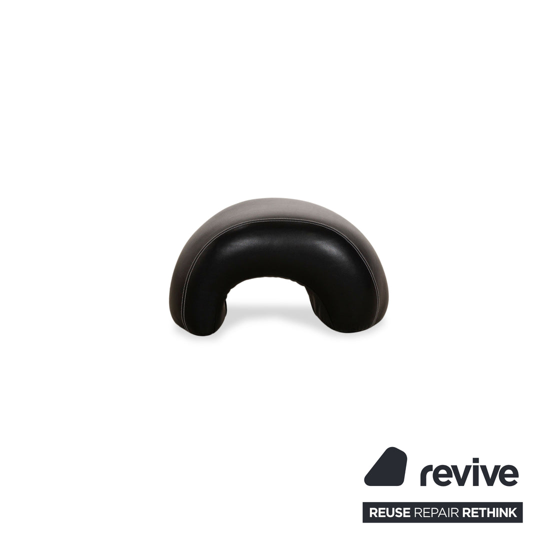 Bretz Moon Leder Hocker Schwarz