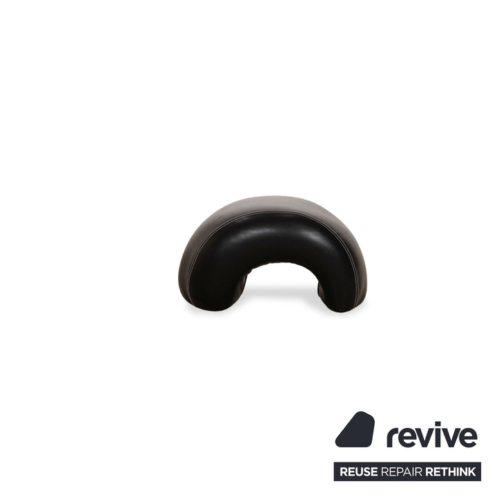Bretz Moon Leder Hocker Schwarz