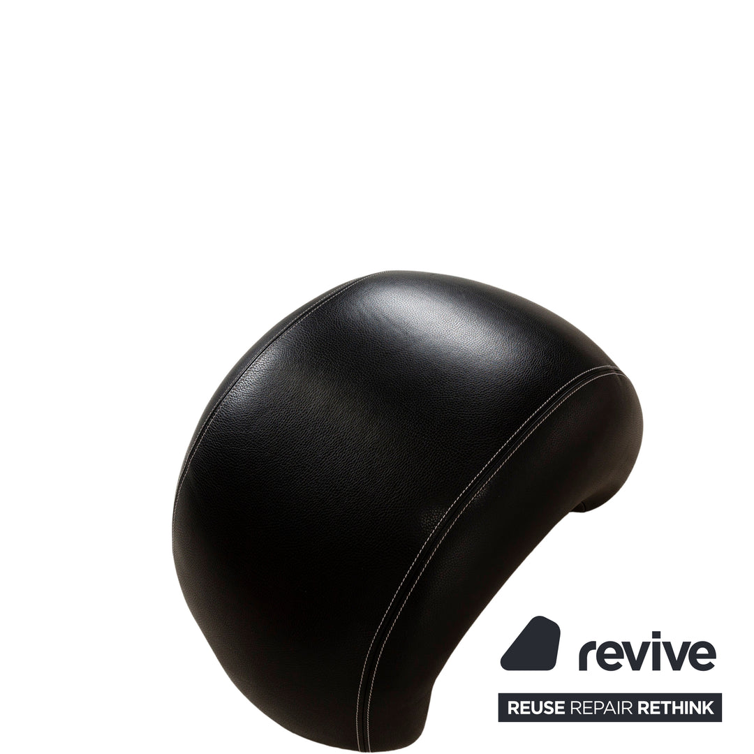 Bretz Moon Leder Hocker Schwarz